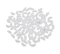 50 Pairs Glasses Replacement, Reducing Red Marks and Discomfort, Universal Silicone Nose Pads for Those with Glasses That Slip Down, Eyelashes Touching The Lenses (White)