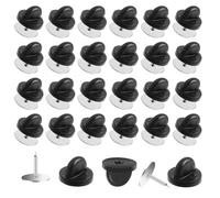 50 Pairs Rubber Pin Badge Backs, Reusable Pin Backings for Tie Clothes Lapel Pins Backs for Uniform Badges Backing Holder Lapel Enamel Pins for Craft Making