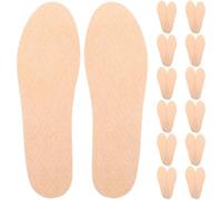 50 Pairs Shoe Inserts Trimmable Disposable Wood Pulp Insoles 43 | Beige Liners for Sweaty Feet, Men’s Shoes and Boots, Travel Commuting Use, Summer Bulk Pack