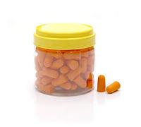 50 Pairs Soft Foams Ear Plug, Noise Reduction Earplugs Protector for Sleeping Learning, Premium Comfortable Washable Ear Plugs with 27dB SNR, Lightweight Portable for Travel Home D (Orange)