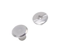 50 Pairs Stainless Steel Rivets and Screws Set, Rivet Stud, 0.18x0.2x0.35in, Flat Round Head Rivet Nut Kit for Binding, Convenient and Practical Combination