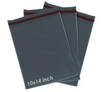 50 Parcel Bags, 10 x 14 Size Postage Bags iSOUL Mailing Bags for Posting Large and Small Postal Delivery, Durable Packaging Bags Suitable for Business and Personal Use Grey