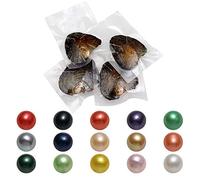 50 PC Freshwater Oyster with Pearls Inside Round Pearls Oysters Bulk 7-8mm Love Wish Pearl Party Kids Activity Birthday Gift