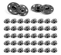 50 PCS 0.7inch Sew on Snaps, Large Sew On Snap Buttons for Clothes Durable Sewing Press Studs Buttons Snap Sew on Snaps Metal Fasteners Press Studs Button Kit Suitable for Sewing