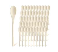 50 Pcs 10 Inch Wooden Spoons Bulk for Cooking Handle Long Wooden Spoons Stirring Spoons for Baking Mixing Serving