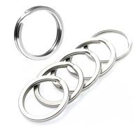 50 Pcs 10 mm Metal Flat Split Key Rings, Small Key Ring Round Split Rings for Jewelry Necklaces Bracelets Earrings Crafts Ornaments and DIY Arts