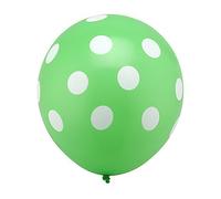 50 pcs 12" (30CM) Polka Dots Balloons Pearlised Metallic Air or Helium Wedding Birthday Christmas Party Decoration in Several Colours (Light Geen)
