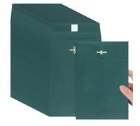 50 Pcs 12.7x19cm Small Manila Clasp Envelopes Dark Green Kraft Paper 28 lb Mailing Envelopes Self Seal with Metal Clasp and Gummed Seal for Office School Home Use Letters Documents