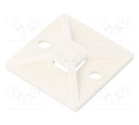 50 pcs : 151-28479 - Holder, screw, polyamide, white, cable ties