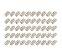 50 Pcs 2-3M Type Lever Wire Connectors, Quick Splicing Terminal Blocks for Electrical Cable, High Temp & Corrosion Resistant Inline Conductor, Dustproof Joint for Lighting & Automotive