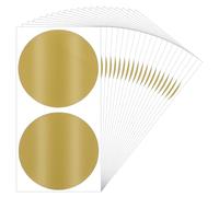 50 Pcs 2 inch Scratch Off Labels, Round Scratch Off Card Stickers Gold Personalised DIY Stickers for Gender Reveal Lottery Reward Programs Wedding Games Fundraisers Promotions