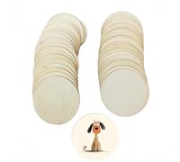 50 Pcs 2 Inch Wood Circles, Unfinished Wood Circles for Crafts, Round Wooden Discs, Blank Round Wood Slices for Painting, Staining, Home Decorations, DIY Crafts