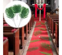 50 Pcs 2 Size Easter Palm Leaves for Palm Sunday Artificial Branches Stem Faux Greenery Tropical Plants for Church Holy Week Home Arrangement Decoration Hawaiian Luau Jungle Beach Wedding(Small)