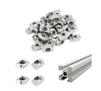 50 Pcs 20 Series T Sliding Nuts T Nuts Fastener M5 T-Slot Nut Sliding Aluminum Profile Accessories 2020 for Standard M5 T Slot Aluminum Extrusion Profile