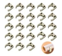 50 Pcs 20mm Conduit Clips Set, Water Pipe Buckle for Fixing Cables, Lines, Durable Clips for Corrugated Pipes (Grey)