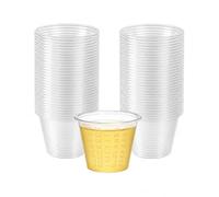 50 Pcs 30ml/1oz Plastic Measuring Cups, Reusable Clear Graduated Measuring Cups for Medication, Cooking, Baking, Epoxy Resin, Paint Mixing, Lab