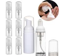 50 Pcs 30ml 60mlFoam Soap Dispenser Bottles Empty Leak-Proof Foaming Pump Bottles Refillable Travel for Shampoo, Shower Gel, Hand Soap, Facial Cleanser (60ML,Clear bottle,Clear)
