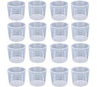 50 PCS 30ml Plastic Mixing Cups - Transparent Measuring Jugs for Resin, Paint, Stain, Epoxy - Reusable & Precise Measurement