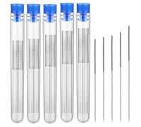 50 Pcs 3D Printer Nozzle Cleaning Needles, Dia 0.2mm/0.25mm/0.3mm/0.35mm/0.4mm Multi Sizes Stainless Steel Nozzle Cleaner 3D Printer Accessories