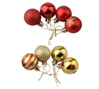 50 Pcs 4 Cm Christmas Baubles Trees Hanging Ornaments For Holiday Party Decorations, Wedding Venue Decor, Festive Homes Tones, Bridal Shower Decorations And
