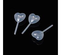 50 Pcs 4ml Plastic Cupcake Transfer Pipettes Mini Squeeze Dropper for Dessert Chocolate Heart