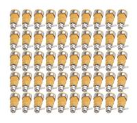 50 Pcs 4mm Banana Socket Pure Copper Metal High Current Discharge Electrical Test Accessories For Circuit Testing And High Load Applications (Yellow)