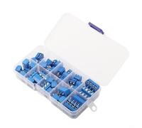 50 Pcs 5.0mm Pitch Screw Terminal Block Connector for PCB, 2P 3P 4P, 300V 10A, Blue