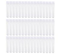 50 Pcs 5 ml Clear Plastic Test Tubes, Needle Storage Bottles 12 by 75 mm with Push Caps