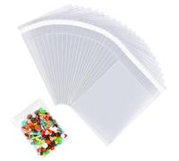 50 Pcs 5x7 Inches Self Seal Cellophane Bags - Clear, Adhesive Sweet/Gift Bags - For Sweets, Cookies & Treats