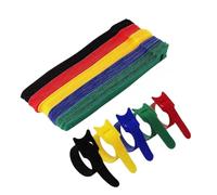 50 pcs 6 Inches Reusable Cable Ties, Adjustable Cord Straps,Cord Wrap and Hook Loop Cords Management,Cable Organizer for Organizing Home,Office and Data Centers,5 Colors