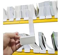 50 PCS 7.8x4.7inch Library Book Dividers for Shelves with Repositionable Stickers，Library Shelf Marker Assorted Color Comic Book Dividers Plastic Shelf Divider for Home School Library Warehouse