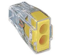 50 pcs - 773-102 Wago 773 PUSH WIRE Series Junction Box Connector, 2-Way, 24A, 1