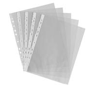 50 Pcs A4 Plastic Punched Punch Pockets 30 Micron for Folders Filing Wallets Sleeves