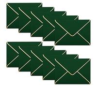50 Pcs A7 Invitation Envelopes, 5 x 7 Inch V Flap Envelopes with Gold Border for Wedding, Gift Cards, Invitations, Graduation, Baby Showers, Parties (Green)