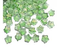 50 Pcs Acrylic Beads Stars Spacer Beads Jewelry Beads Colorful Spacer Beads Jewelry Making Supplies Stars Shaped Beads Accessories Handmade