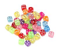 50 Pcs Acrylic Dices Six Sided with Round Corners Game for Board Classroom Math Lessons