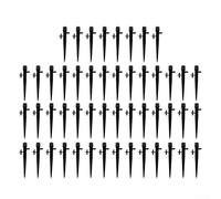 50 Pcs Adjustable Drip Emitters With 8 Outlets, 360 Degree Garden Sprinkler Heads For Pots And Planters, Irrigation System Components For 4Mm-7mm Tubing(black)