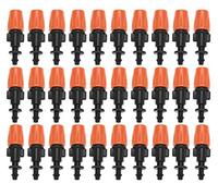 50 Pcs Adjustable Misting Nozzles, Plastic Atomizing Nozzles for 4/7mm Garden Hose, Micro Sprinkler Heads for Garden Lawn Watering Greenhouse Seedlings Irrigation