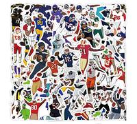50 Pcs American Football Stickers, Cool Sports Sticker for Fans Kids Teens Adult, Durable Aesthetic Decals for Water Bottle Laptop Skateboard Bicycle Motorbike Car Computer Scrapbook