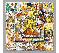 50 PCS Ancient Egypt Stickers for Kids,Toddlers,Adults,Lost Civilizations Pyramid Sphinx Pharaoh Waterproof Vinyl Sticker Decals,Car,Planner, Skateboard,Laptop,Water Bottle