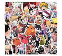50 Pcs Anime Chainsaw Man Stickers for Laptop,Bumper,Skateboard,Water Bottles,Computer,Phone,Anime Sticker Pack for Kids/Teen