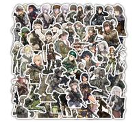 50 Pcs Anime Military Girl Stickers Pack, Waterproof Camouflage Vinyl Decals for Laptop, Notebook, Suitcase, Scrapbook, Skateboard, Motorcycle, Army Style Tactical Aesthetic Décor