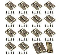 50 Pcs Antique Bronze Mini Hinges Retro Butt Hinges for Replacement Hinge Wooden Jewelry Box Cabinet Decorative (2519mm)