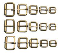50 Pcs Assorted Multi-Purpose Metal Roller Buckles Belts Hardware Pin Buckle for Bags Leather Belt Strap Hand DIY Accessories, 1/2 Inch, 5/8 Inch, 3/4 Inch, 1 Inch, 1-1/4 (Bronze)