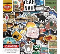 50 Pcs Australia Stickers for Kids Teens Adults Boys Girls Gift,Australia Stickers Pack for Laptop,Skateboard,Luggage,Car,Bike, Cup,Computer,Water Bottle Decor,Vinyl Waterproof Stickers
