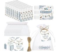 50 PCS Baby Shower Cowboy Lip Balm Bulk Neutral Gender Reveal Boys Girls Games Baby Shower Favors Gifts for Guests Moisturizing Lip Care Cowboy Themed Birthday Party Supplies Decorations