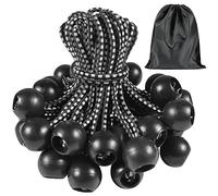 50 Pcs Ball Bungee Cords, Bungee Cord with Balls, Elastic Bungee Straps Short,Heavy Duty Waterproof Bungie Straps for Luggage Straps Tent Canopy Tarp Camping