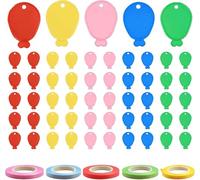 50 Pcs Balloon Weights And Ribbon, Helium Balloon Weights and Two Ribbon, For Decorating Rooms, Christmas Parties, And Other Venues