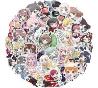 50 Pcs Bang Dreams Stickers Anime Figure Vinyl Waterproof DIY Decal for Computer Skateboard Luggage Car Bike