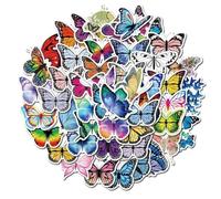 50 Pcs Beautiful Stickers Aesthetic Waterprof Vinyl Sticker for Laptop Water Bottle Hard Hat Skateboard Adults Kids Teens Girls Boys (Butterfly)